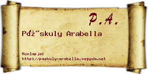 Páskuly Arabella névjegykártya